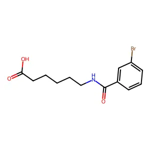 6-[(3-Bromobenzoyl)amino]hexanoic acid structure