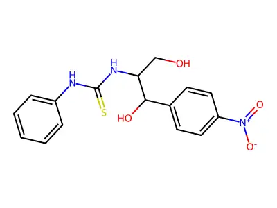 1-[1,3-Dihydroxy-1-(4-nitrophenyl)propan-2-yl]-3-phenylthiourea structure