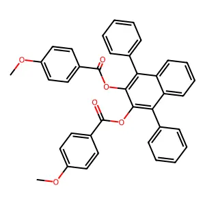 [3-(4-Methoxybenzoyl)oxy-1,4-diphenylnaphthalen-2-yl] 4-methoxybenzoate structure