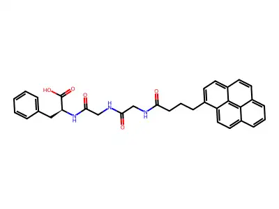 N-4-(1-Pyrene)butyroylglycylglycyl-L-phenylalanine structure