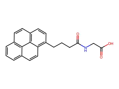 N-4-(1-Pyrene)butyroylglycine structure