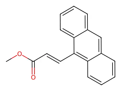 2-Propenoic acid, 3-(9-anthracenyl)-, methyl ester structure