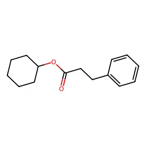 Benzenepropanoic acid, cyclohexyl ester structure