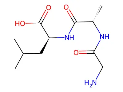 2-[2-[(2-Aminoacetyl)amino]propanoylamino]-4-methylpentanoic acid structure
