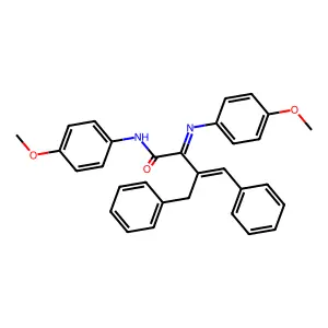 3-Buten-p-anisidide, 3-benzyl-2-[(p-methoxyphenyl)imino]-4-phenyl- structure