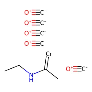 1-Ethylaminoethylidenechromium pentacarbonyl structure