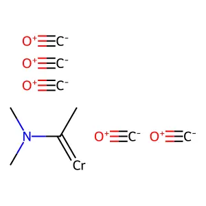 Chromium, pentacarbonyl[1-(dimethylamino)ethylidene]- structure