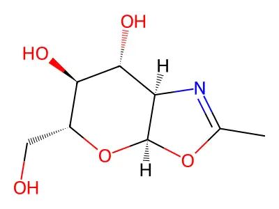 5-(hydroxymethyl)-2-methyl-5,6,7,7a-tetrahydro-3aH-pyrano[3,2-d]oxazole-6,7-diol structure
