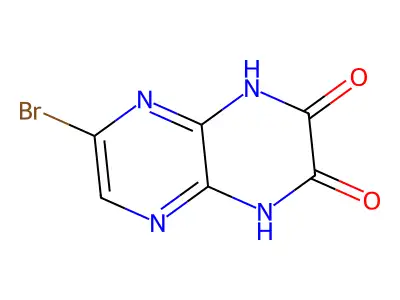 2,3-Dihydroxy-6-bromopyrazino(2,3b)pyrazine structure