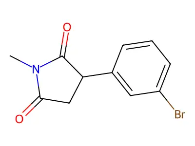 N-methyl-3-bromophenylsuccinimide structure