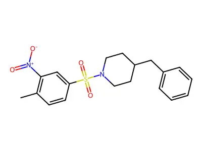 4-Benzyl-1-[(4-methyl-3-nitrophenyl)sulfonyl]piperidine structure