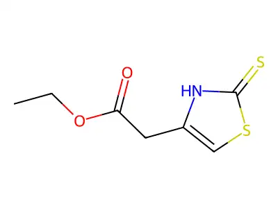 4-Thiazoleacetic acid, 2,3-dihydro-2-thioxo-, ethyl ester structure