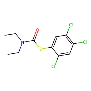 S-(2,4,5-trichlorophenyl) N,N-diethylcarbamothioate structure