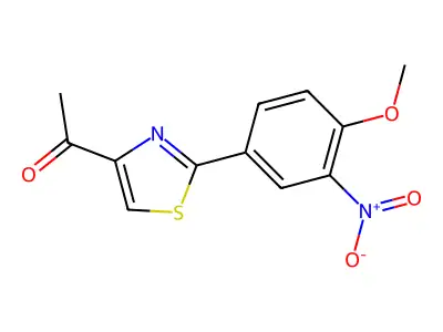 1-[2-(4-Methoxy-3-nitrophenyl)-4-thiazolyl]ethanone structure