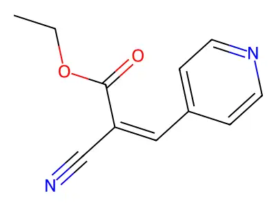 Ethyl 2-cyano-3-(4-pyridinyl)-2-propenoate structure