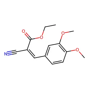 ethyl (2Z)-2-cyano-3-(3,4-dimethoxyphenyl)prop-2-enoate structure