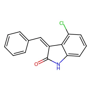 4-chloro-3-[(Z)-phenylmethylidene]-1H-indol-2-one structure
