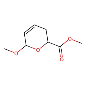 2H-Pyran-2-carboxylic acid, 3,6-dihydro-6-methoxy-, methyl ester structure