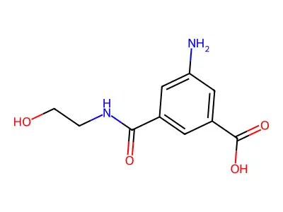 3-Amino-5-(((2-hydroxyethyl)amino)carbonyl)benzoic acid structure