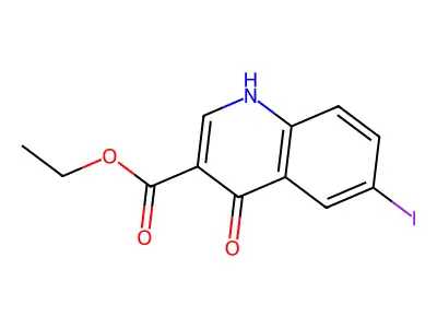 Ethyl 6-iodo-4-oxo-1,4-dihydro-3-quinolinecarboxylate structure