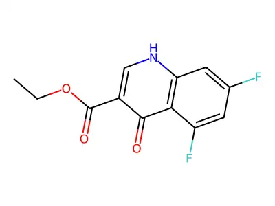 Ethyl 5,7-difluoro-4-hydroxyquinoline-3-carboxylate structure