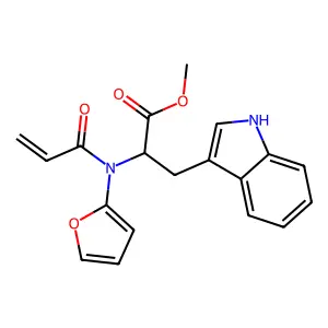 N-(2-Furyl)acryloyl-L-tryptophan methyl ester structure