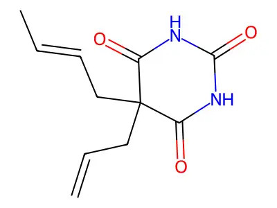 5-But-2-enyl-5-prop-2-enyl-1,3-diazinane-2,4,6-trione structure