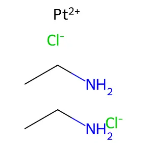 Dichloroplatinum(2+);ethylazanide structure