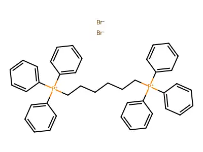 Triphenyl(6-triphenylphosphaniumylhexyl)phosphanium structure