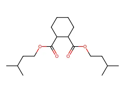 Bis(3-methylbutyl) cyclohexane-1,2-dicarboxylate structure