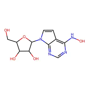 n-Hydroxy-7-pentofuranosyl-7h-pyrrolo[2,3-d]pyrimidin-4-amine structure