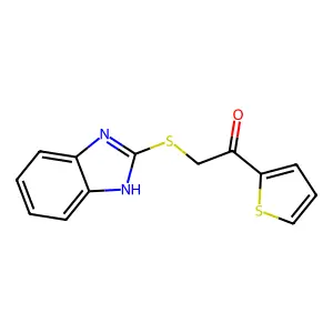 2-(1H-benzimidazol-2-ylthio)-1-thiophen-2-ylethanone structure