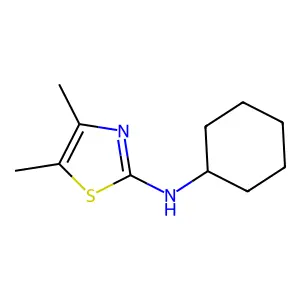 N-Cyclohexyl-4,5-dimethyl-2-thiazolamine structure