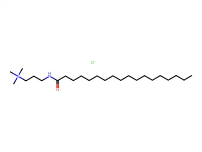 Trimethyl-3-((1-oxooctadecyl)amino)propylammonium chloride structure