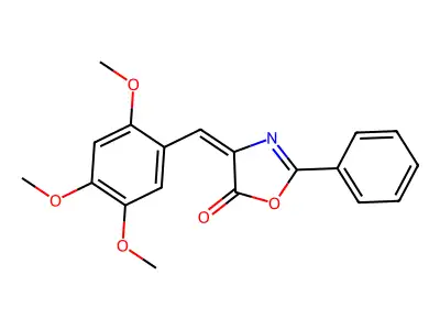 5(4H)-Oxazolone,2-phenyl-4-[(2,4,5-trimethoxyphenyl)methylene]- structure