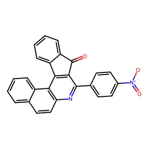 8-(4-nitrophenyl)-9H-benzo[f]indeno[2,1-c]quinolin-9-one structure