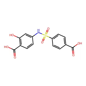4-{[(4-Carboxyphenyl)sulfonyl]amino}-2-hydroxybenzoic acid structure