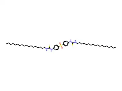 1-Octadecyl-3-[4-[4-(octadecylcarbamothioylamino)phenyl]sulfonylphenyl]thiourea structure