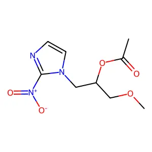 [1-Methoxy-3-(2-nitroimidazol-1-yl)propan-2-yl] acetate structure