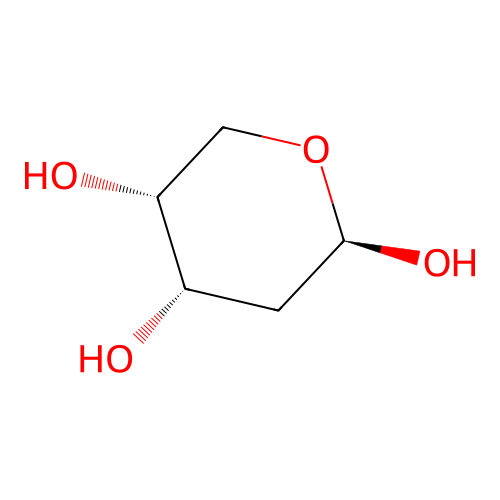 2-Deoxy-beta-D-erythro-pentopyranose structure