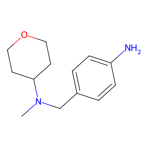 (4-Amino-benzyl)-methyl-(tetrahydro-pyran-4-yl)-amine structure