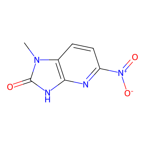 1-Methyl-5-nitro-4-imidazolino[4,5-b]pyridin-2-one structure