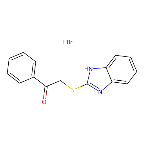 2-phenacylmercapto benzimidazole hydrobromide structure