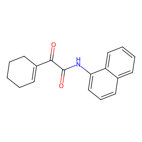 1-Cyclohexene-1-glyoxylamide, N-1-naphthyl- structure