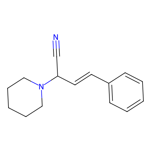 4-Phenyl-2-piperidin-1-ylbut-3-enenitrile structure