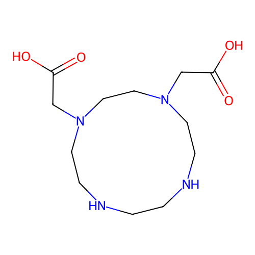 1,4,7,10-Tetraazacyclododecane-1,4-diacetic acid structure