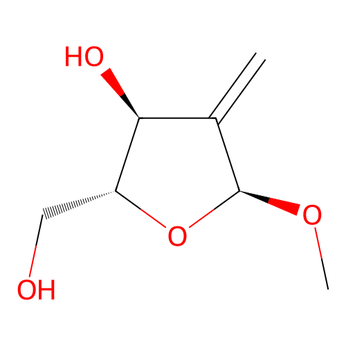 (2R,3S,5S)-2-(hydroxymethyl)-5-methoxy-4-methylideneoxolan-3-ol structure
