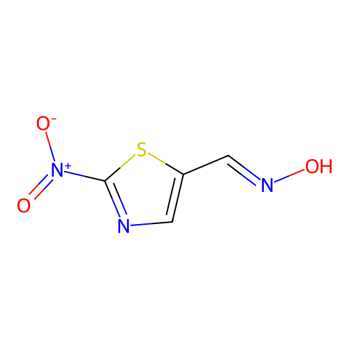N-[(2-nitro-1,3-thiazol-5-yl)methylidene]hydroxylamine structure