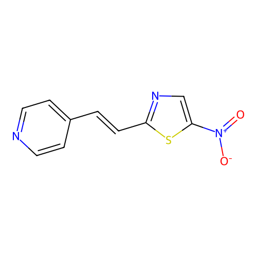 5-Nitro-2-(2-pyridin-4-ylethenyl)-1,3-thiazole structure