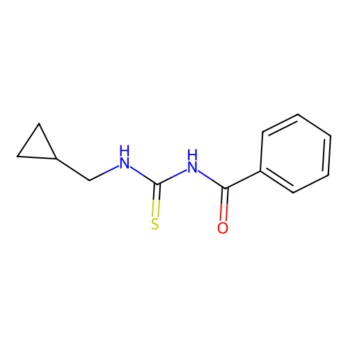 1-Benzoyl-3-cyclopropylmethyl-thiourea structure